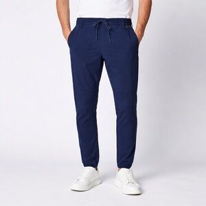 NWT Projek Raw Men’s L Large Navy Blue Bungeeflex Jogger Pants Elastic Waist NEW